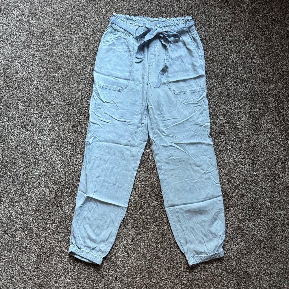 Light blue denim joggers